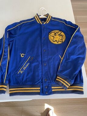 Ralph Lauren Blue and Yellow Varsity Jacket